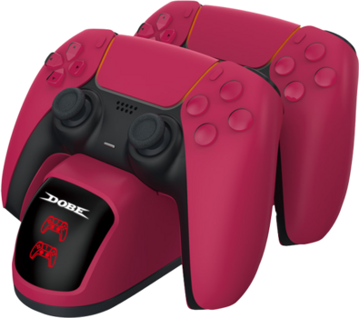 DOBE Stardust Red Handle Dual Charger Base - PlayStation 5 