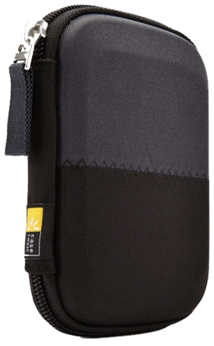 CASE LOGIC PORTABLE HARD DRIVE CASE - Black & Gray 