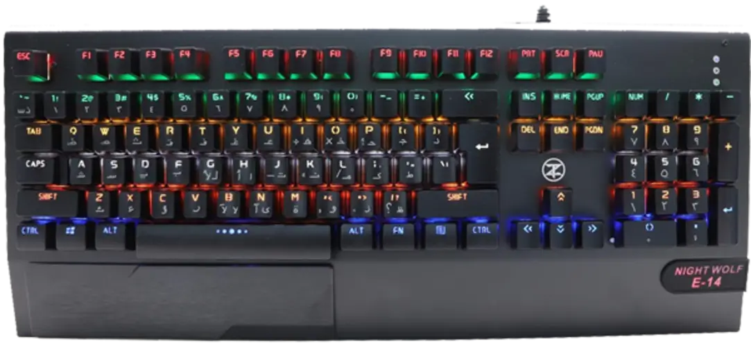 لوحة مفاتيح تكنوزون اي14- سلكية للألعاب