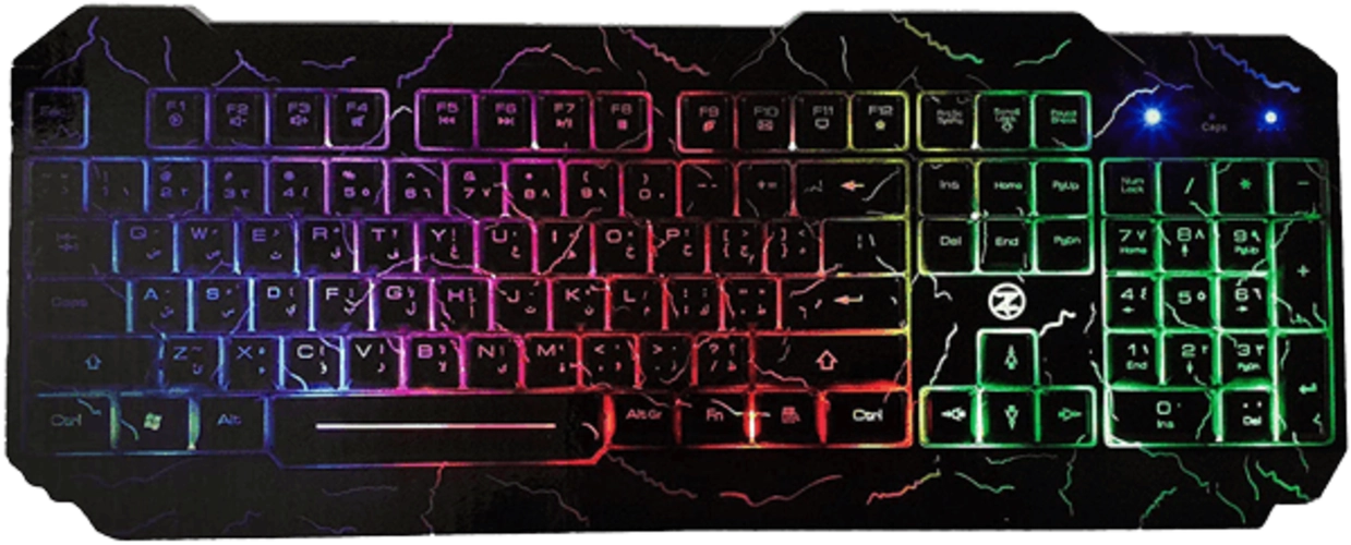 TechnoZone E3 Wired Gaming Keyboard with Rainbow Backlit