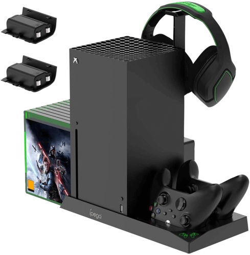 iPega Cooling Stand with Charging Station for Xbox Series X - Black