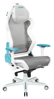 DXRacer Air Gaming Chair Modular Office Chair - White & Cyan
