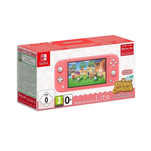 Nintendo Switch Lite Console - Coral - Animal Crossing