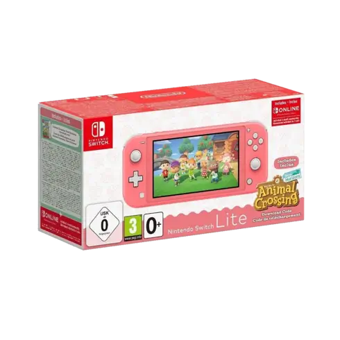 Nintendo Switch Lite - Coral - ANIMAL CROSSING 