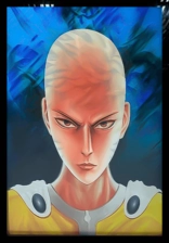 One Punch Man - Saitama / Genos - 3D Anime Poster 