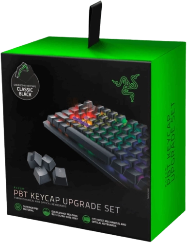 مجموعة ترقية RAZER PBT Keycap - أسود كلاسيكي 