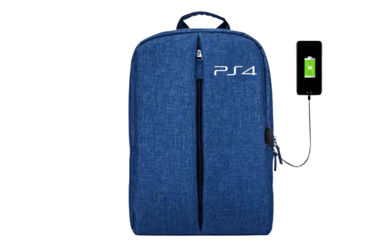 حقيبة PS4 لحفظ جهاز البلاي ستيشن 4 - زرقاء