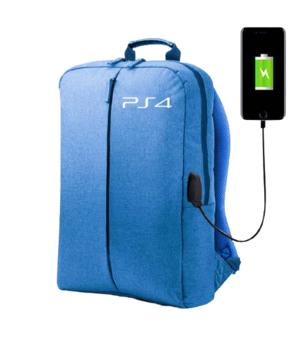 BackPack Bag For PS4 Game Console Storage - Light Blue