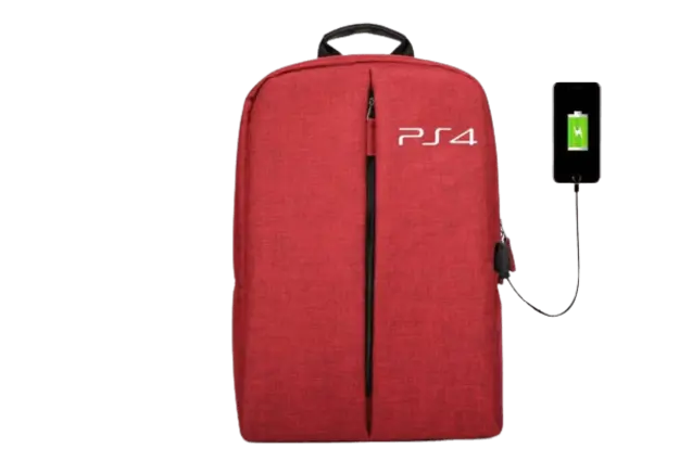 حقيبة PS4 لحفظ جهاز البلاي ستيشن 4 - أحمر