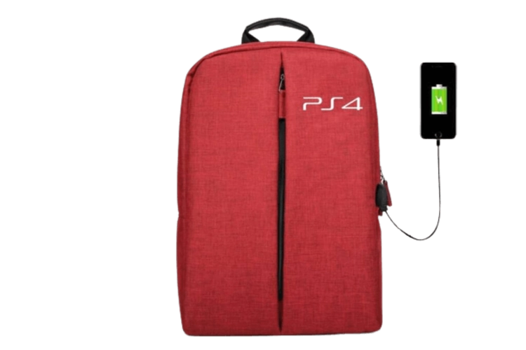 BackPack Bag For PS4 Game Console Storage - Red