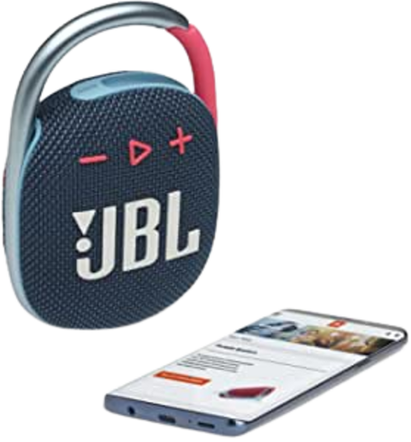 JBL Clip 4 Bluetooth Portable Speaker - Blue / Pink