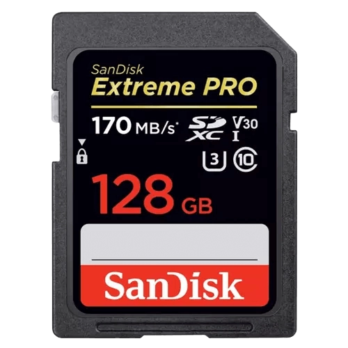 SanDisk Extreme PRO 128GB MicroSD UHS-I 170 MB/s Memory Card with Adapter