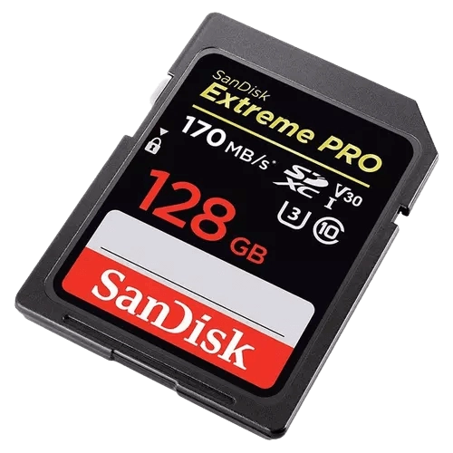 SanDisk Extreme PRO 128GB MicroSD UHS-I 170 MB/s Memory Card with Adapter