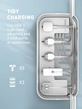 Ldnio SC5309 Power Strip with 3 USB ports with 5 Power Sockets