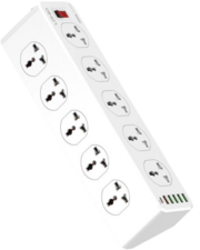 LDNIO Power Strip with (10 Power Sockets & 4 USB PORTS)