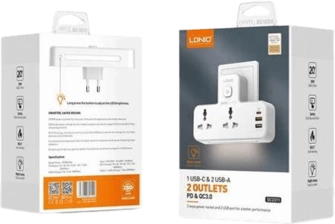 Ldnio SC2311 Power Strip with 1 USB-C and 2 USB-A and 2 Power Socket