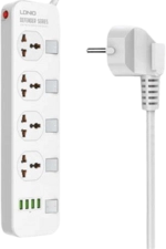 مشترك لدنيو SC4408 بـ4 منافذ USB و 4 منافذ قابس كهرباء