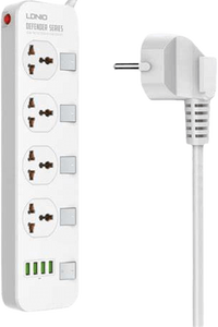 Ldnio SC4408 Power Strip with 4 USB Ports and 4 Power Sockets -  for sale in Egypt from Games2Egypt