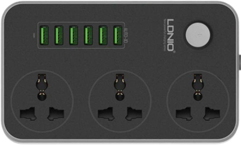 LDNIO SC3604 Power Strip with 6 USB Ports and 3 Power Sockets
