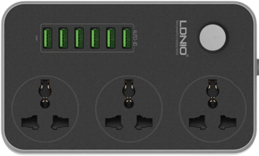 LDNIO SC3604 Power Strip with 6 USB Ports and 3 Power Sockets