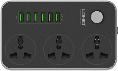 مشترك لدنيو SC3604 بـ 6 منافذ USB و 3 منافذ كهرباء