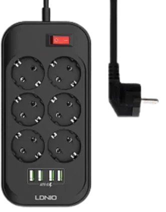 مشترك لدنيو SE403 ب4 منافذ USB و 6 منافذ لقابس الكهرباء