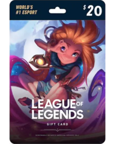 League of Legends Gift Card Riot 20 USD Key NORTH AMERICA