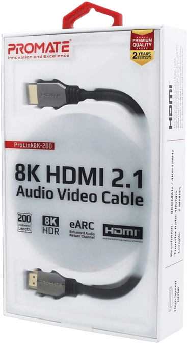 Promate HDMI 2.1 Cable, 48Gbps 8K HDMI to HDMI - 2m  for sale in Egypt from Games2Egypt