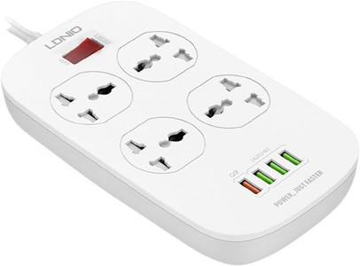 LDNIO DEFENDER SERIES SC4407 - 4 Power Socket 4 + USB -  for sale in Egypt from Games2Egypt