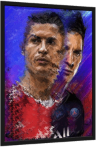 Cristiano Ronaldo & Messi Poster 3D 