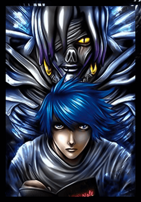 Death Note (L - Light - Misa) 3D Anime Poster