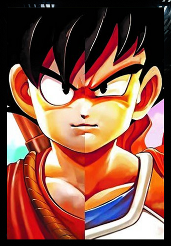 Dragon Ball: Goku and Trunks (A192) 3D Anime Poster