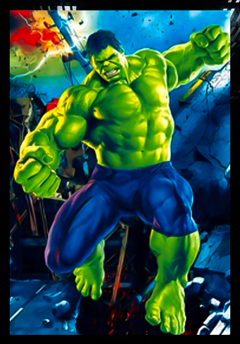 Hulk in 3 Different Scenes - 3D Poster 