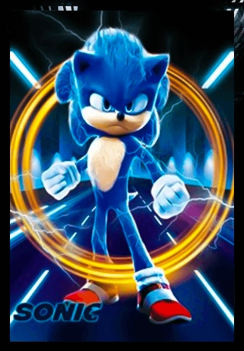 Sonic 3 Act 3D Anime Poster 