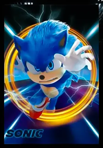 Sonic 3 Act 3D Anime Poster 
