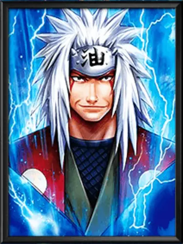 Naruto, Obito Uchiha and Jiraiya 3D Anime Poster