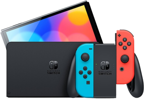 Nintendo Switch Console - OLED Model -Neon Blue/Neon Red