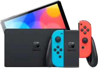 Nintendo Switch Console - OLED Model - Red and Blue