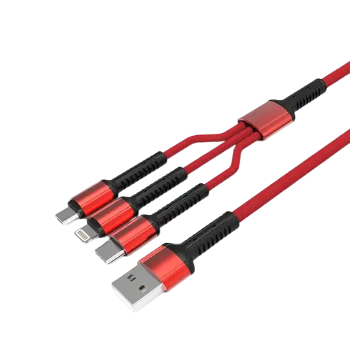 LDNIO LC-93 3 IN 1 Cable (Micro, Type C and Lightning) - 1.2 m