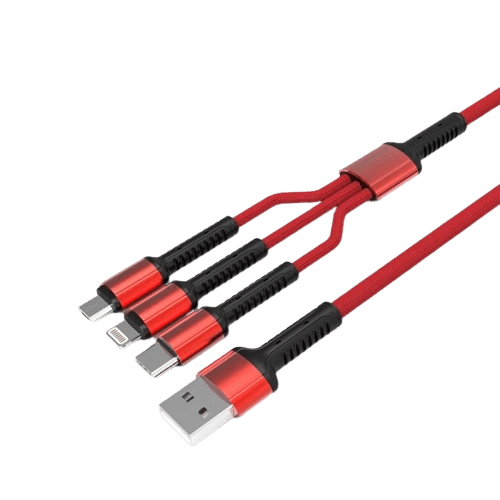 LDNIO LC-93 3 IN 1 Cable (Micro, Type C and Lightning) - 1.2 m