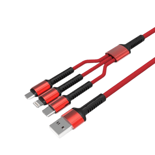 LDNIO LC-93 3 IN 1 Cable (Micro, Type C and Lightning) - 1.2 m  for sale in Egypt from Games2Egypt