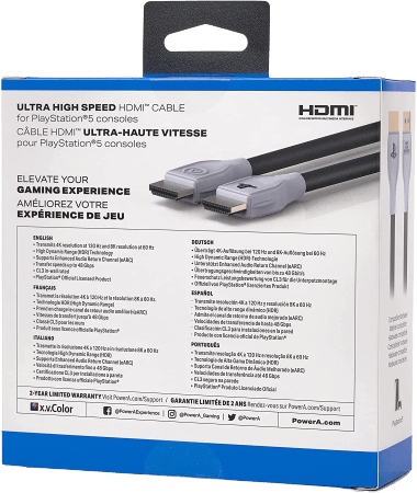 كابل HDMI للبلايستيشن 5 من باور ايه - 3 متر  للبيع في مصر من خلال Games2Egypt