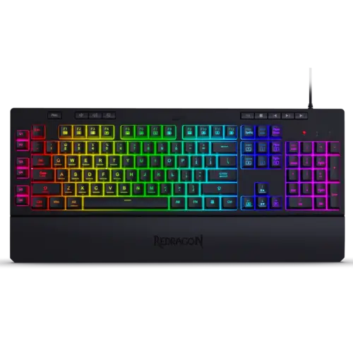 Redragon K512 SHIVA RGB Gaming Keyboard with Red Switches - Black
