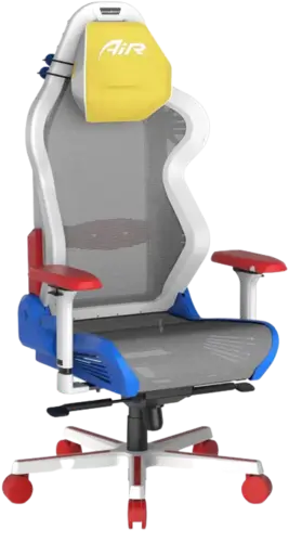 كرسي الألعاب دي إكس ريسر آير سريس للجمينج (Dxracer Air Series) - أبيض وأحمر وأزرق