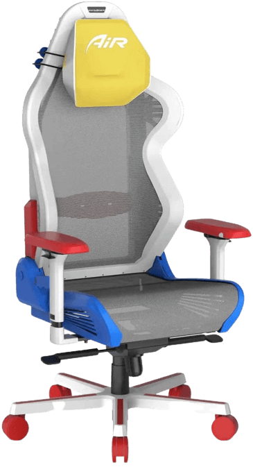 كرسي الألعاب دي إكس ريسر آير سريس للجمينج (Dxracer Air Series) - أبيض وأحمر وأزرق  للبيع في مصر من خلال Games2Egypt