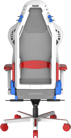 كرسي الألعاب دي إكس ريسر آير سريس للجمينج (Dxracer Air Series) - أبيض وأحمر وأزرق – صورة 4