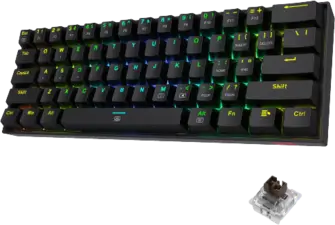 Redragon K630 Dragonborn 60% Wired RGB Gaming Keyboard with Linear Red Switches