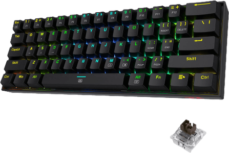 كيبورد الجيمينج السلكي  K630 Dragonborn 60% من ريدراجون بسويتش أحمر صامت  للبيع في مصر من خلال Games2Egypt