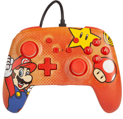 Power A Enhanced Wired Mario Vintage Controller for Nintendo Switch