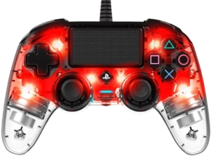 Nacon Wired Illuminated Compact PS4 Controller- Red